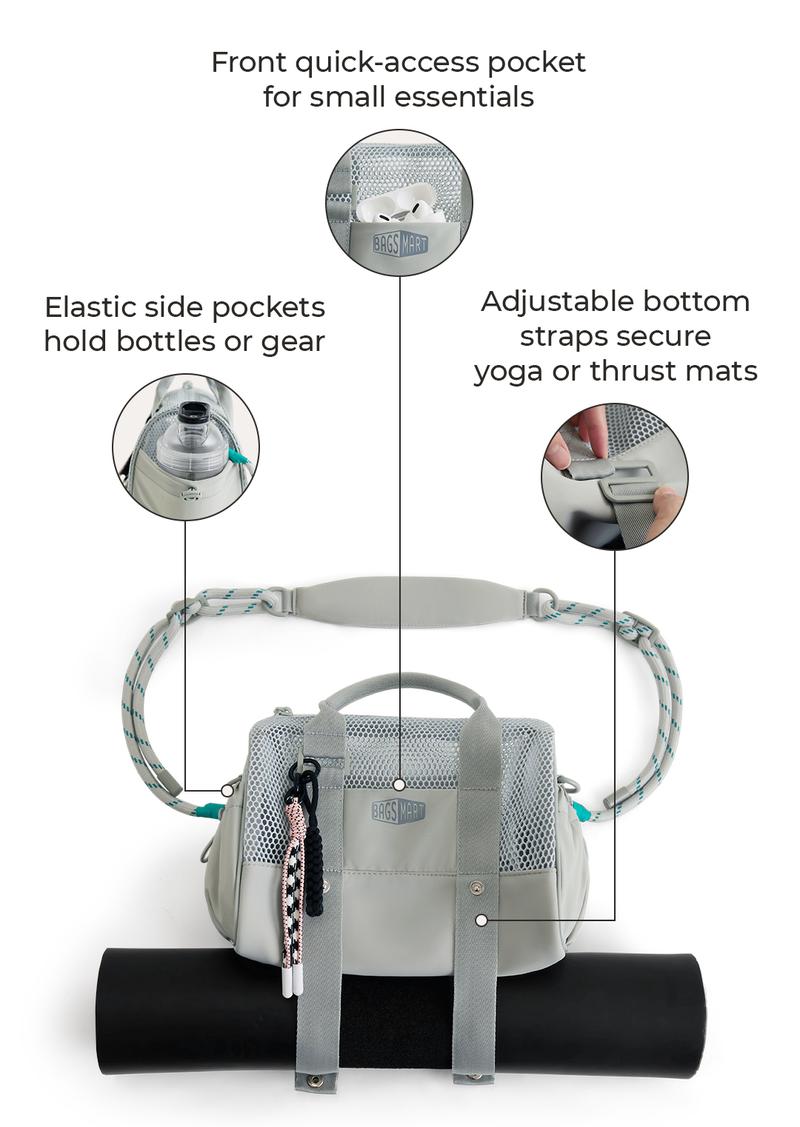 BAGSMART Reiki Mini Gym Compact Duffle Bag (9.84" x 5.9" x 6.69") 5.5L Capacity, Waterproof PVC Pocket, Adjustable Bottom Straps, Elastic side pockets, Ideal for Gym & Daily Use TikTokShopfalldealsforyou BAGSMART Reiki Mini Gym Compact Duffle Bag (9.84" x 5.9" x 6.69") 5.5L Capacity, Waterproof PVC Pocket, Adjustable Bottom Straps, Elastic side pockets, Ideal for Gym & Daily Use TikTokShopfalldealsforyou