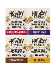 Howdy Bakes Rusks Variety Pack - All 4 Flavors