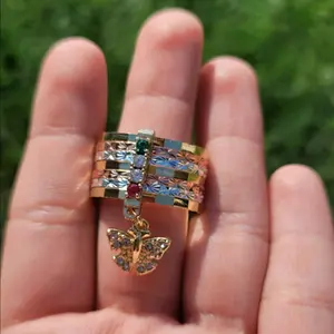 Tricolor white butterfly ring Tricolor white butterfly ring