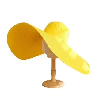 Jumbo Fashion Solid Color Straw Beach Hats
