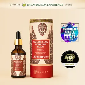 Manjish Glow Night Time Elixir - An Ayurvedic Gem for Even-Toning Mature, Aging Skin