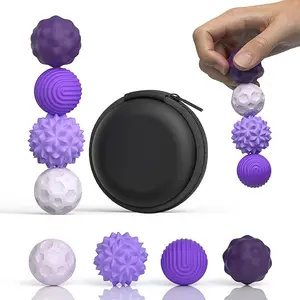 2026 Discover Soothing Tactile Relief with This Set of 4 Silicone Magnetic Balls – Textured with Dimples, Bumps, and Waves, They Gently Click and Stick Together to Help You Focus and Release Stress Anywhere