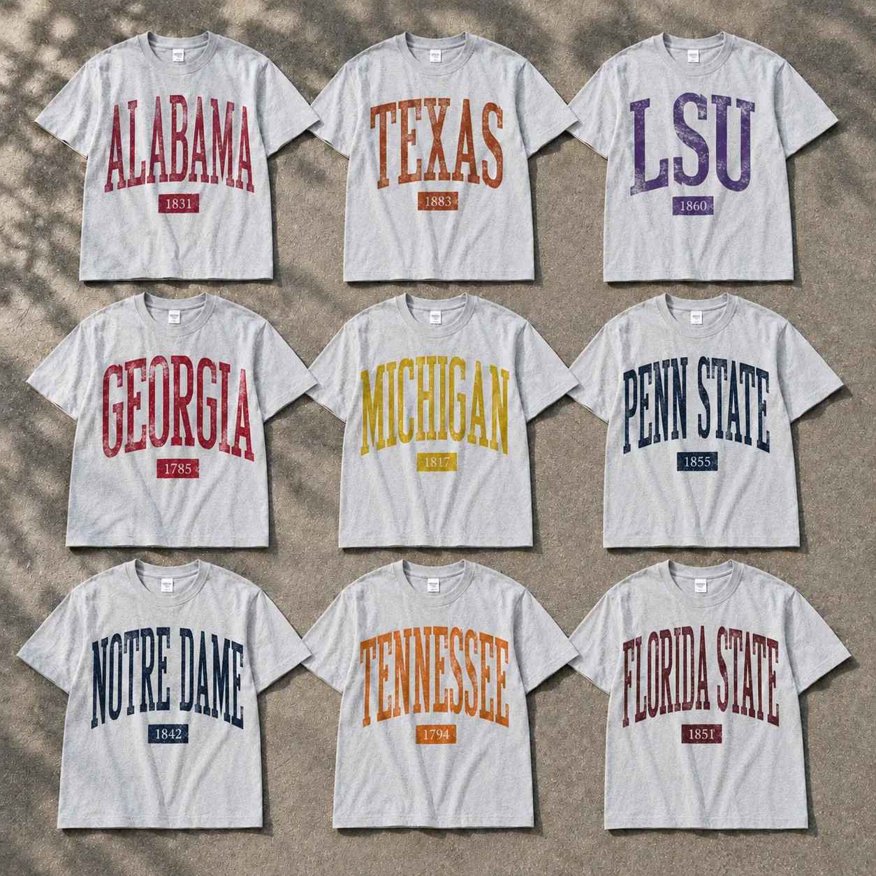 Vintage Varsity All Team Football Graphic T Shirt for Men Women Retro Athletic Letter Print Tee Classic College Style Shirt Soft Cotton Casual Streetwear Game Day Outfit Unisex Gift for Sports Fans Everyday Wear