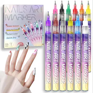 12 Color Nail Art Markers, DIY Fast Dry Decoration Tools, 3D Precision Design, Home Salon Use, Creative Nail Art, Smooth Application