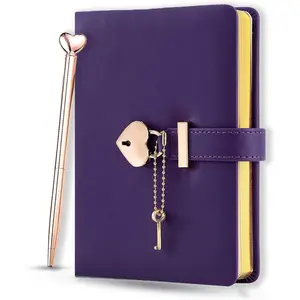 Cute Diary Journal with Lock and Key for Girls Women, Diary with Lock and Key for Girls Ages 8-12 Journal with Lock 296 Gold Edged Pages Heart-Shaped Locked Journal for Women Teen Girls with Gift Box, 5.3 x 7 Inch, Pink, Note-taking