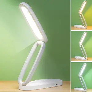 LED Desk Lamp for Office Home & Battery Operated Lamp Rechargeable Lamp Foldable & Portable Light, 3 Brightness Dimmable Cordless Light Wireless Lamp Mini Lamp