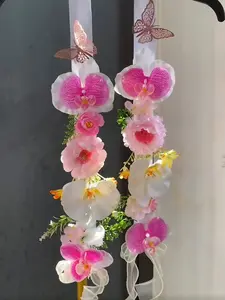 Class of 2026 Floral Graduation Stole – Handmade Ribbon Lei, Custom Sash Gift