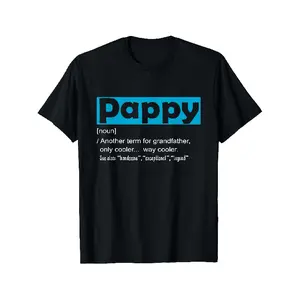 Pappy Definition Funny Papa Grandpa Lovers T-Shirt |   Comfortable Graphic Print Tee, All-Season, Crew Neck, Slight Stretch Fabric, Regular Fit for Adults