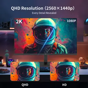 KTC 2K QHD@100Hz Computer Monitor, 24/27/32 inch IPS Panel, Anti-Blue Light Screen, 100% High Color Gamut, 122% sRGB, Support FreeSync and GSync, 2560 * 1440 PC Monitor for Casual Gaming and Working
