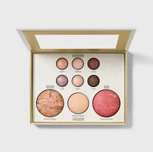 Luxury Multi-Use Makeup Palette with Eyeshadow Contour Blush Highlighter, Perfect Gift for Loved Ones,rearranging makeup palette,moving eyeshadow, Highly Pigmented Palette Cosmetic  Powder Smooth Gentle Compact