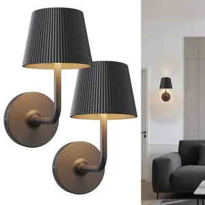 Modern Wireless Wall Light with Remote Control, Rechargeable Lithium Battery, 3 Color Modes, Matte Surface, Indoor Wall Lighting, Home Decor Light