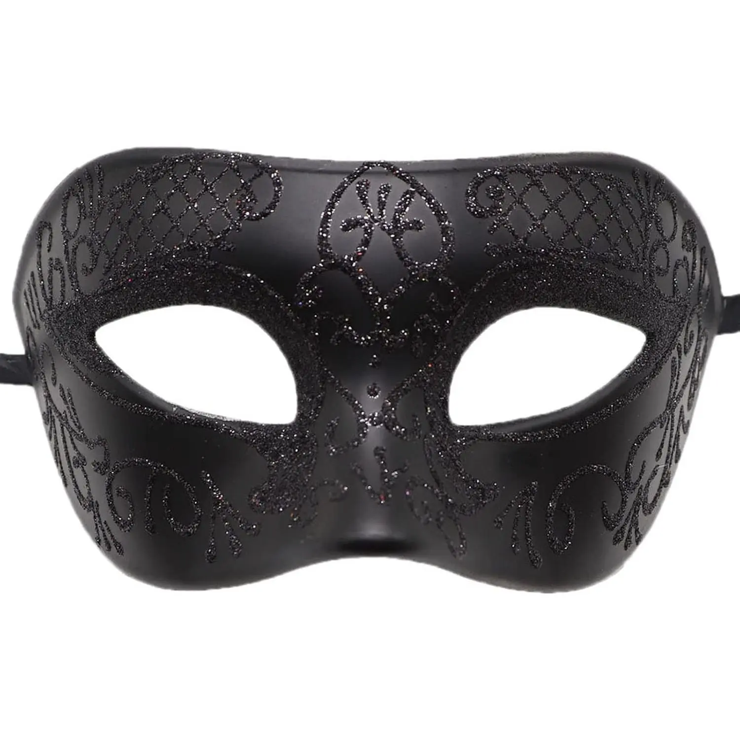 Vintage Venetian Mask for Men for Mardi Gras Halloween Christmas Party Black 3