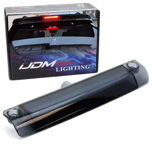 iJDMTOY Smoked Dark Lens 9-LED 3rd Brake Light Assy For Toyota 4Runner Highlander Prius Sienna etc., Rear Center Roof High Mount LED Third Brake w/Strobe Braking Feature