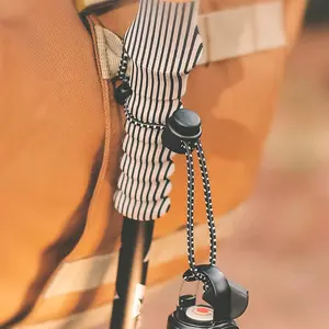 2 Counts Backpack Straps, Adjustable Bag Strap, Outdoor Hiking Backpack Hanging Walking Stick Strap Buckle, Elastic Rope, Binding Hook, Equipment Lanyard Tail Cord