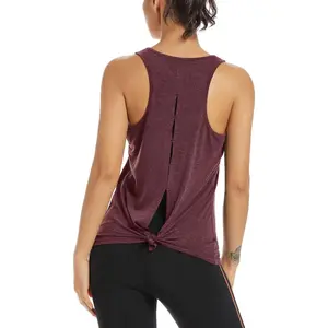 Outdoors & sports Muzniuer Womens Yoga Workout Tops-Cute Open Back Running Gym Activewear Sports Shirt for Women