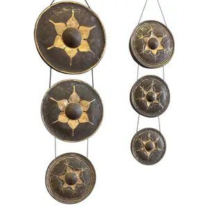 Burmese Tuned Gong Set - Set of 6 Gongs Harmonized in C#