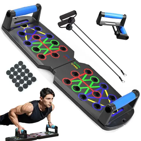 Multifunctional Push Up Board - Adult Size Fitness Workout Accessories, Ergonomic Muscle Training Equipment, Mix-Angle Strength Trainer for Chest Sculpting, Ab Shredding, All Age Group Use, Burn Calories, Unisex Home Gym Addition to the Gym