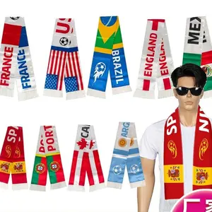 New 2026 Soccer Scarves – National Flag Supporter Scarves for Football Fans