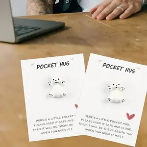 30/40/80 Pack Mini Pocket Bear Hug Cards - Fantasy Themed Encouragement and Support Pocket Hug Cards for Birthday, Friendship Day, Get Well, Sympathy, Good Luck - Emotional Greeting Cards for Invitations, Holiday Greetings, Christmas, and Birthday Gifts