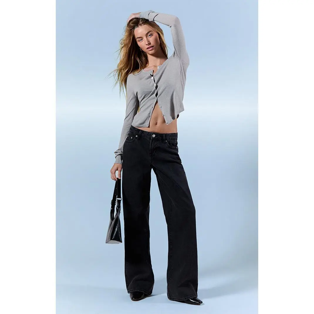 Pacsun Women's Casey Low Rise Baggy Jeans Washed Black Pacsun Women's Casey Low Rise Baggy Jeans Washed Black