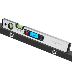 16-Inch Digital Spirit Level & Protractor, Inclinometer Angle Gauge Finder, Magnetic Base with Backlight, Precision Measurement Tool
