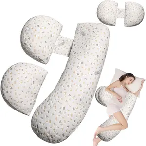 Pregnancy Pillow for - Maternity Pillow for Back Pain Relief & Full Body, Soft Sleeping Pillow with Removable Cover for Side Sleepers and Pregnancy