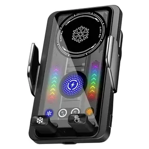 2026 New Semiconductor Cooling Car Wireless Charging Phone Holder, Car Air Vent Navigation Stand, Car Wireless Fast Charge Phone Mount