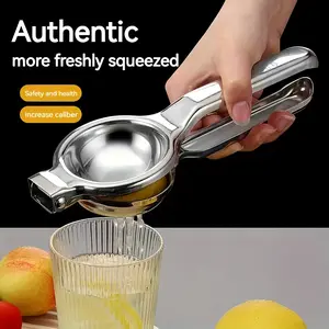 1-Pack Premium Lemon Juicer, Manual Lemon Squeezer, Stainless Steel Handheld Citrus Juicer, Lime Juicer Bar Tool, Manual Citrus Press, Fruit Vegetable Juicer, Fruit Juice Extractor