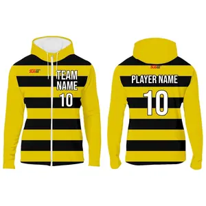 Custom Dual Color Full Zip Adult Youth Unisex Hooded Jacket