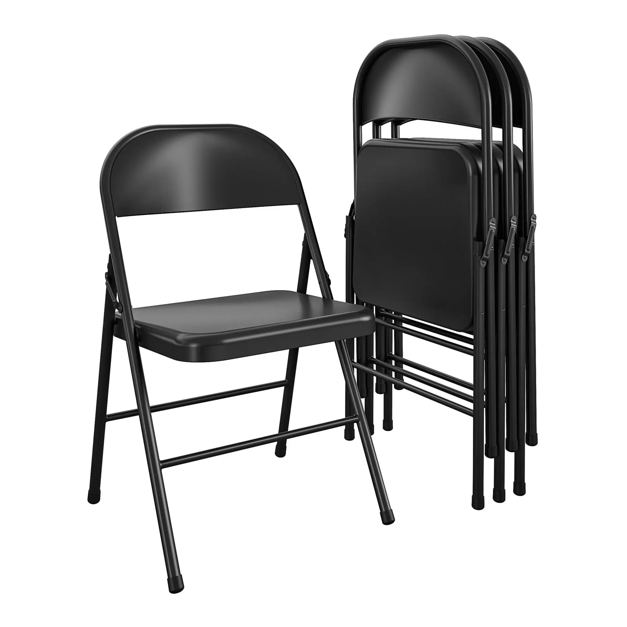 Mainstays All-Steel Metal Folding Chair, Black (Set of 4) Mainstays All-Steel Metal Folding Chair, Black (Set of 4)