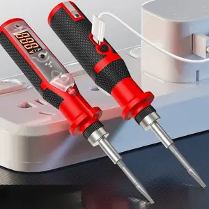 GJAHSH 3-in-1 Voltage Tester Screwdriver (Two-Way Ratchet & Interchangeable Bits), NCV Non-Contact & Continuity Tester, LCD Alert Display Rechargeable , Live Wire Test, Wire Breakpoint Finder, Dual Audible/Visual Alarms  ,fathersdaygift Home/Pro DIY