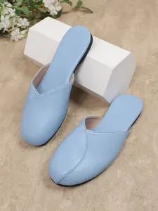 Women's Solid Color Flat Toe Slip-On Sandals, Elegant Fashion One-Step on Mules, Comfortable Outdoor Wear, Stylish Summer Footwear