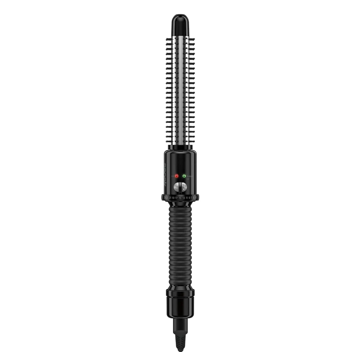 Conair Curling Iron Brush for Short Hair, Nylon Bristles, ¾-in Barrel | Hair curler with bristles, dual-voltage design, 30-second heat-up, 25 heat settings, and a 5-foot cord for flexible styling