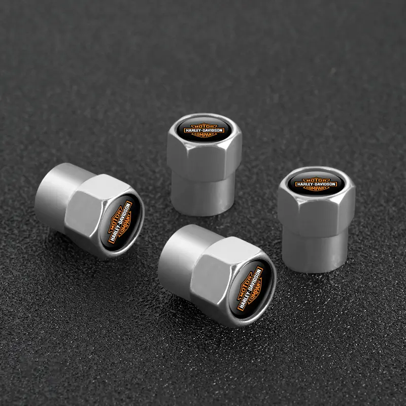 4Pcs Alloy Car Wheel Tire Valve Caps Dustproof Stem Cover For Harley Davidson Road King FLHRC America ADV 1250 PA1250 Auto Styling Accessories Tyre Caps