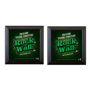 Set of 2 Vinyl Record Wall Display Frames - Awesome gift for Vinyl collector To Display and Protect 33LP on the Wall