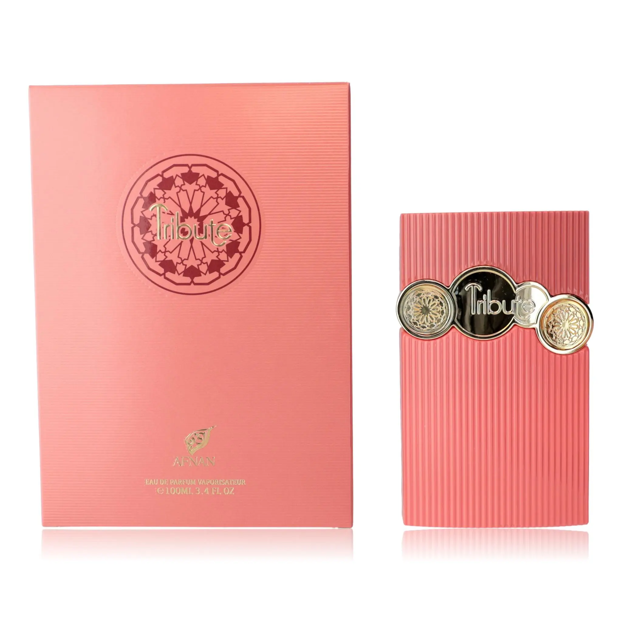 Tribute Pink Luxury by Afnan 3.4 oz Eau De Parfum Spray - Unisex Fragrances, Luxury High-End Women's Fragrance with Pink Packaging