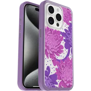 OtterBox iPhone 15 Pro Case Symmetry Series Clear for MagSafe Fluttering Flora
