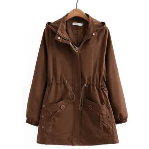 Women's Rain Jacket Plus Size Long Raincoat Lightweight Hooded Windbreaker Waterproof Jackets with Pockets Casual Long Sleeve Trench Fashion#US 2025 Deals for You Days