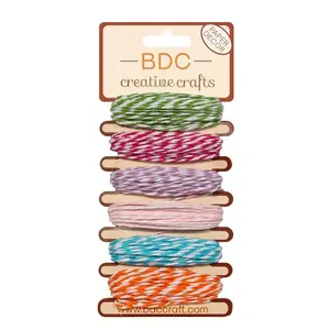 6 Color Paper Twine Cards