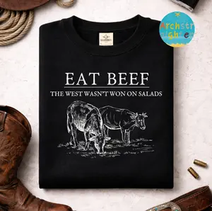 Eat Beef the West Wasn't Won On Salads Sweatshirt, Western Boutique Wholesale, cowgirl stuff, western clothing, women's shirt