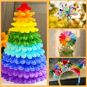 300pcs/1200pcs Twist Stick Set, Including 25 Colors of Twist Sticks, Colorful Pom-poms, Colorful Eyes, and Pearls, Suitable for Beginners, DIY Party Decoration Gifts, Handicraft Projects, Party Decoration Supplies, etc