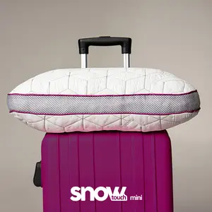 SnowTouch Mini Travel Pillow – Adjustable Memory Foam Travel Pillow with Ergonomic Neck Support, Compact & Portable for Flights, Cars & Everyday Use