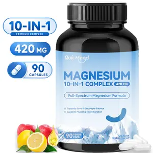 Quit Mood Magnesium 10-in-1 Complex | 420mg High Absorption Magnesium for Sleep, Stress & Muscle Recovery