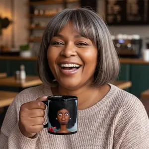 Aunty Petty Black Mug (11oz)