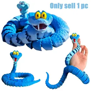 New Gary Snake:  Zootopia 2 Articulated Simulation Toy Snake, 3d Printed Snake Gary Model Stress Relief Toys Child Gift