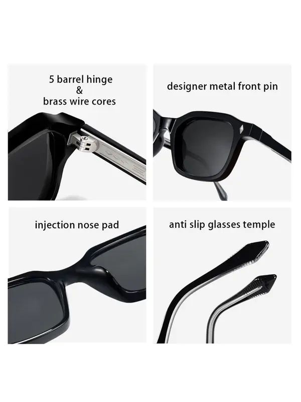 thumbnail image 2 of 2 Pack Men's Reading Glasses – Blue Light Blocking Brass Metal Frame Square Readers 2 of 6