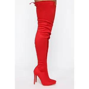 Vicky Over The Knee Boot - Red O