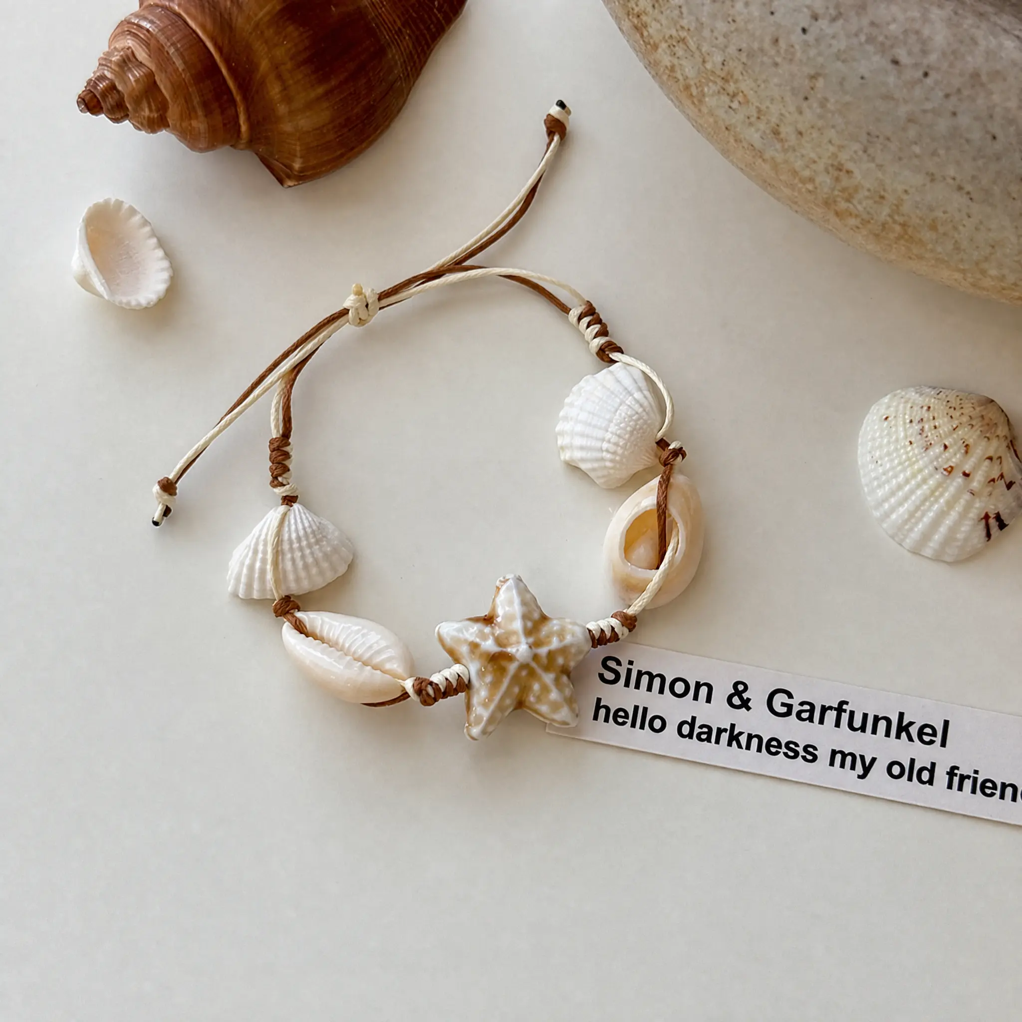 Starfish & Sea Turtle Decor Beaded Bracelet Set, Adjustable Shell Bracelets for Casual Layering and Daily Wear, High Quality Exquisite Bracelet
