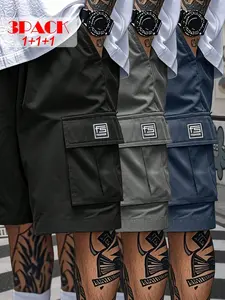 Men's cargo shorts, Casual Streetwear Style Multi-Pocket Fitted cargo shorts, Perfect for Daily Wear and Fashionable, Menswear