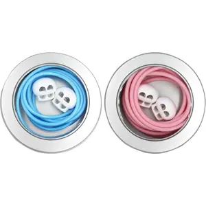 2PCS PVC Knitting Stitches Holder Barber Cord Stitch Markers Knit Stiches Keeper PVC Knitting Cords with Knitting Needle Stoppers in Storage Tin
